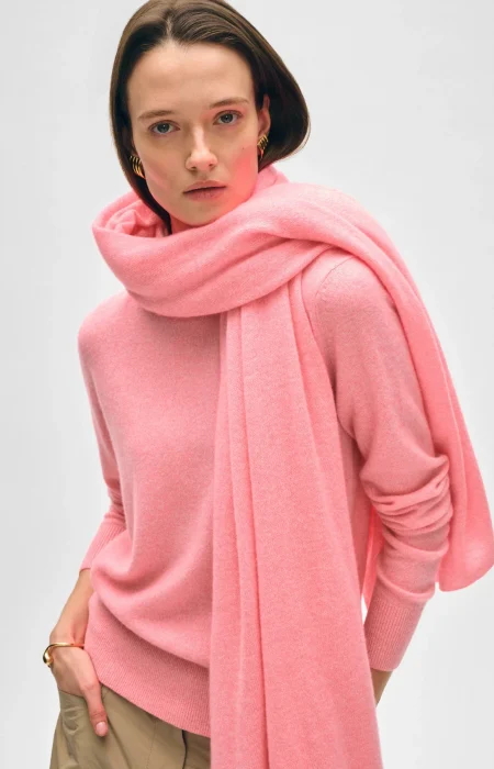 Cashmere Travel Wrap Pink Lemonade