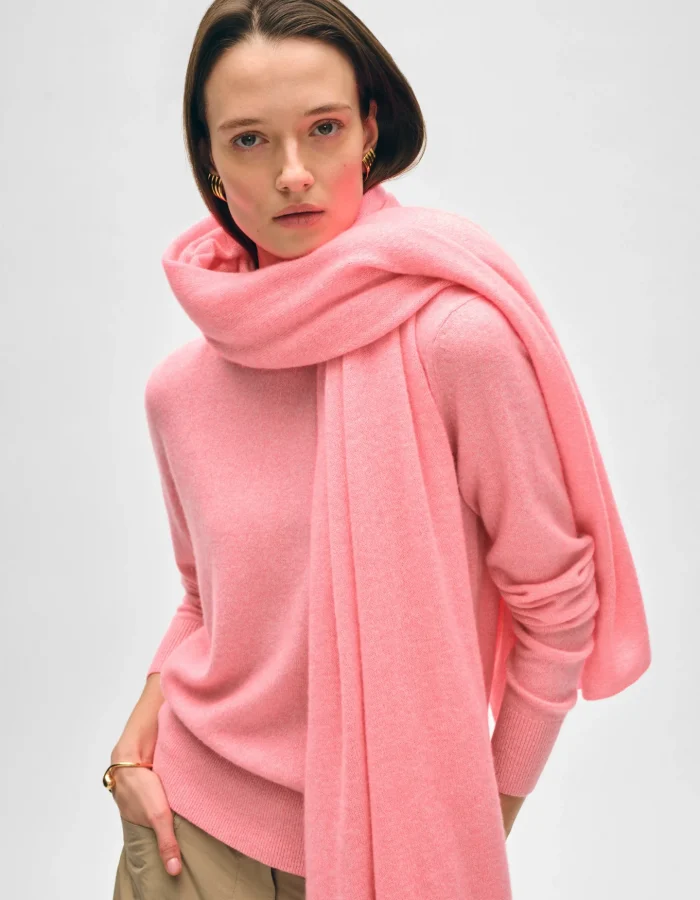 Cashmere Travel Wrap Pink Lemonade