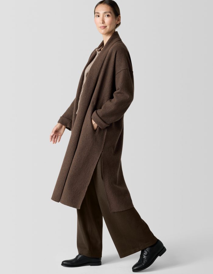 Eileen Fisher - Manteau Icon en laine bouillie légère