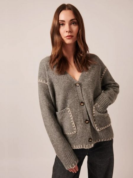 Line-Noelle Cardigan Smoky Quartz