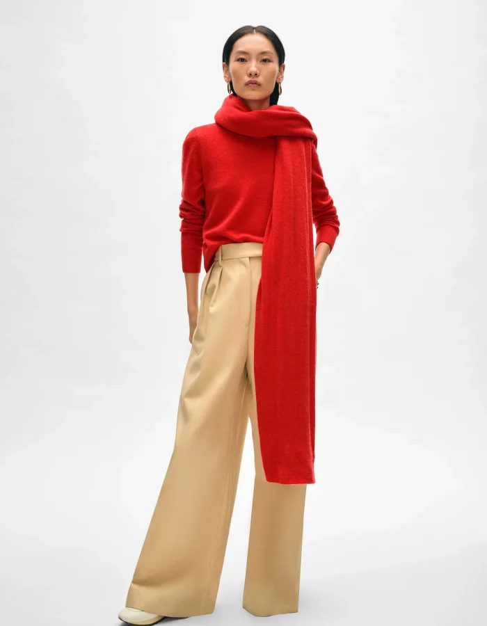 Cashmere Travel Wrap Carmine Red